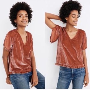 Madewell - Pink Velvet Top